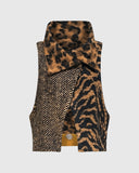 Alembika Vest, Lula Cropped, Mix, Reversible, Black/Gold S