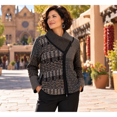 Beyond Threads Cardigan, Pique Crossover, Natural S & M
