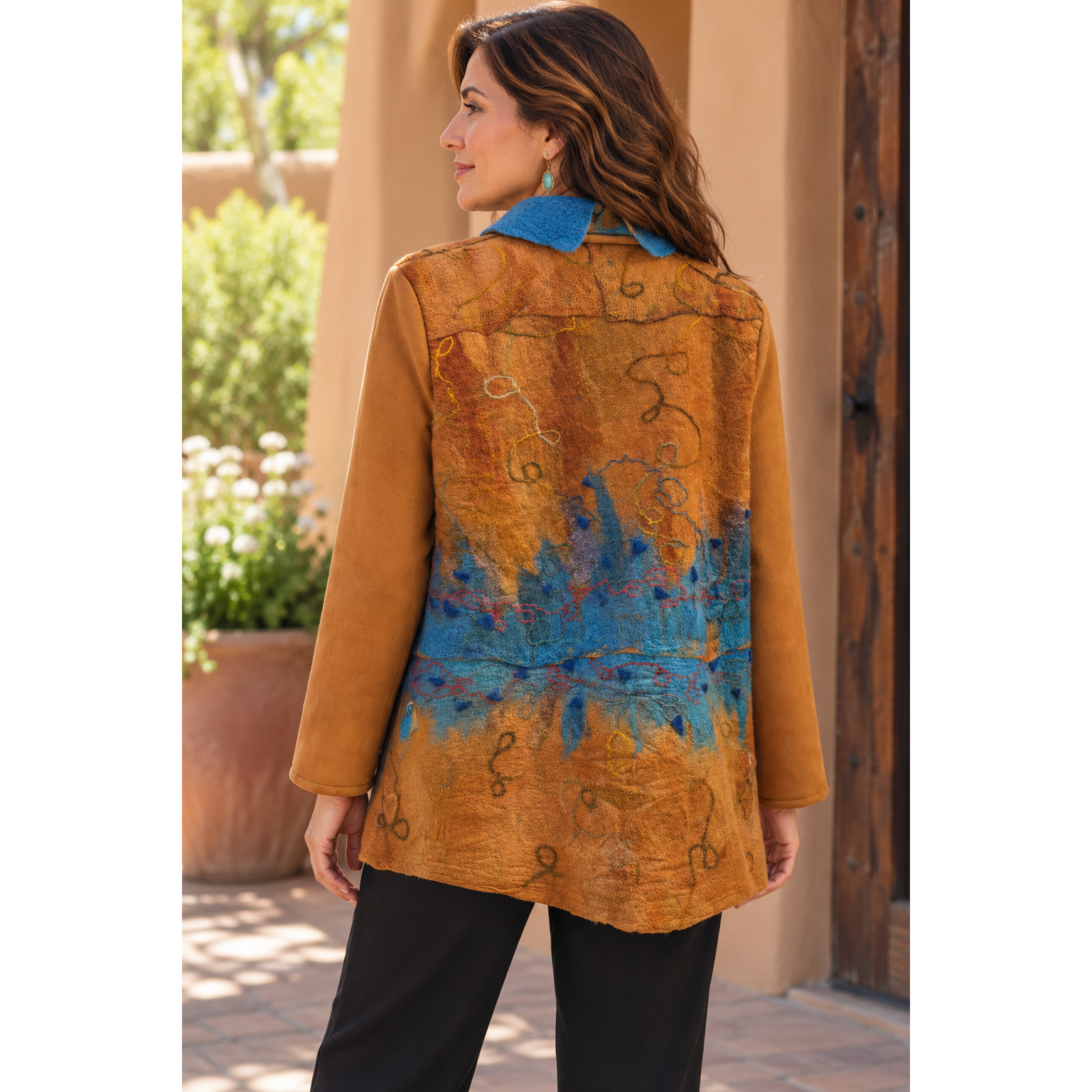 Lyndy Runyon Jacket/Coat, Western, Gold, S