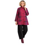 Kay Chapman Shirt, Issey, Wine/Black, S/M