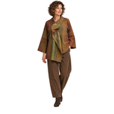 Kay Chapman Jacket, Origami, Rust/Gold/Black, OS Fits S through  L