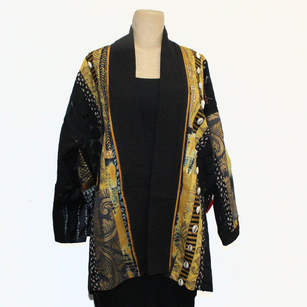 Catherine Bacon Kimono, Mosaic, Egypt, Black/Gold, OS – Santa Fe ...