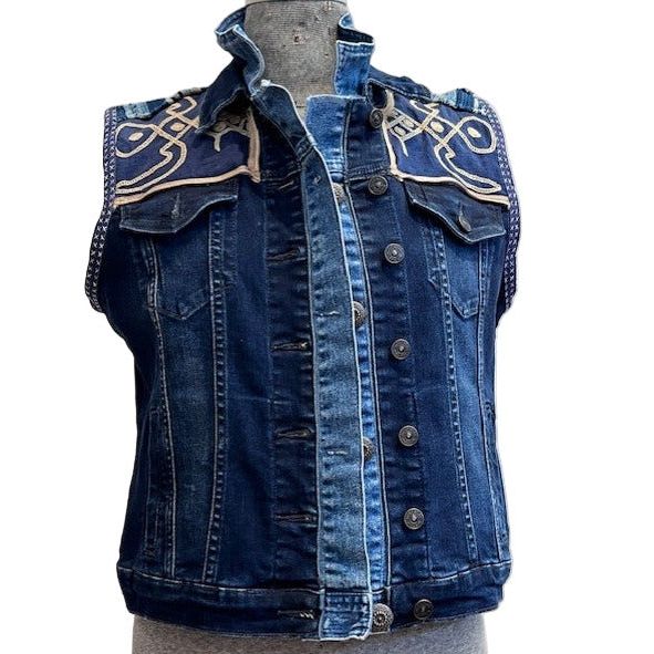 Catherine Bacon Vest, Wump, Vintage Boro, Indigo, Denim, S