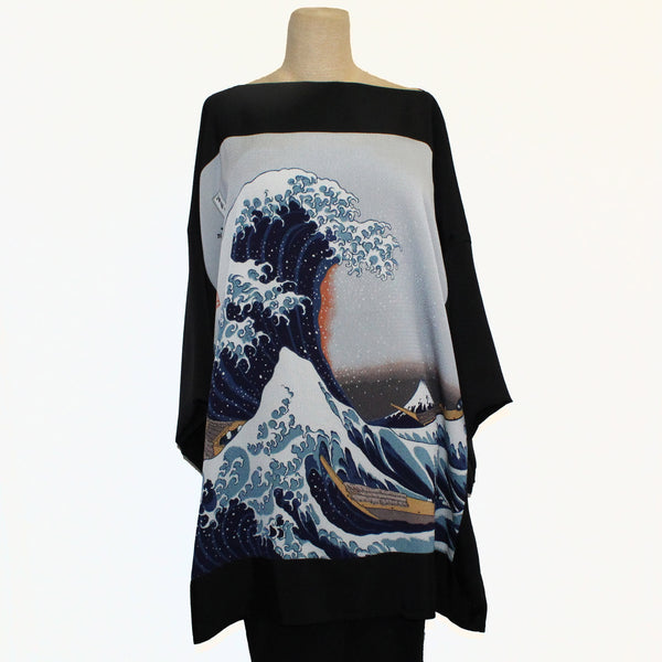 Constance West Kimono, The Wave, Black/White, OS