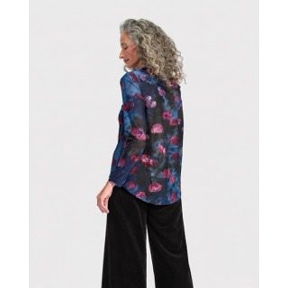 Alembika V-Neck Top, Midnight, Navy/Berry XXS, XS & S