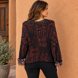 Pier Antonio Gaspari Sweater, Painted, Red/Black S & M/L