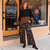 Pier Antonio Gaspari Sweater, Fringed, Black/Brown M & L