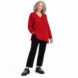 Pier Antonio Gaspari Sweater, Pleated, Red S & M