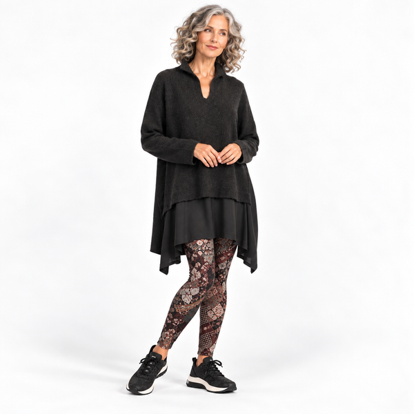 Pier Antonio Gaspari Tunic, Long, Black, S/M