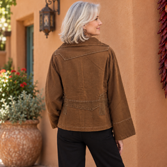 Cynthia Ashby Jacket, Pilot, Saddle, Brown S & M/L