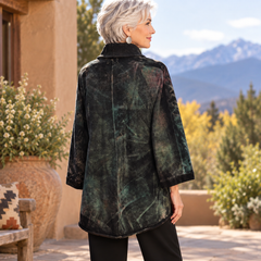 Cynthia Ashby Jacket, Nadia, Sanctuary, Greens/Charcoal/Pale Pink, Fits M-XL