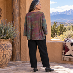 Cynthia Ashby Pullover, Reid Graphic, Essence, Green/Gold/Fuchsia/Turquoise M/L