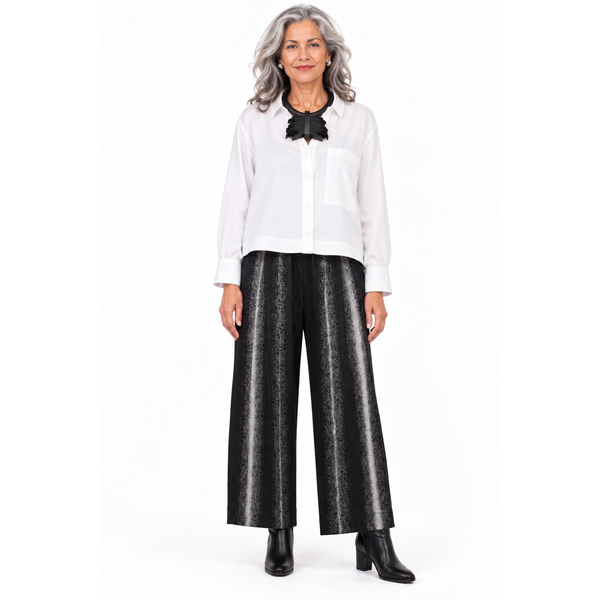 Mara Gibbucci Pants, Black/Silver M/L