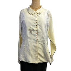 Deborah Cross Shirt, Pale Yellow, S