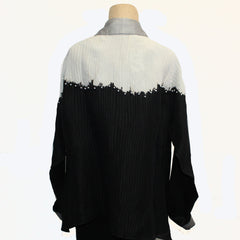 Deborah Cross Shirt, Off White//Black, M