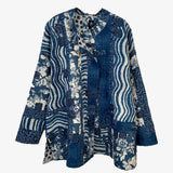 Diane Prekup Jacket, Saturday, Indigo/White Floral & Stripes, L