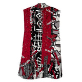Diane Prekup Vest, Market, Red/Black/White, XS/S