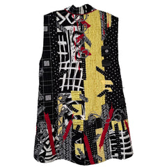Diane Prekup Vest, Market, Yellow/Black/Red, S
