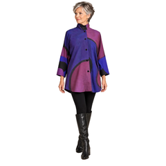 Kay Chapman Shirt, Pasadena, Purple/Black, XS