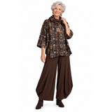 Holly Badgley Tunic, Gilles Cowl, Ikat Chocolate OS Fits M-XL
