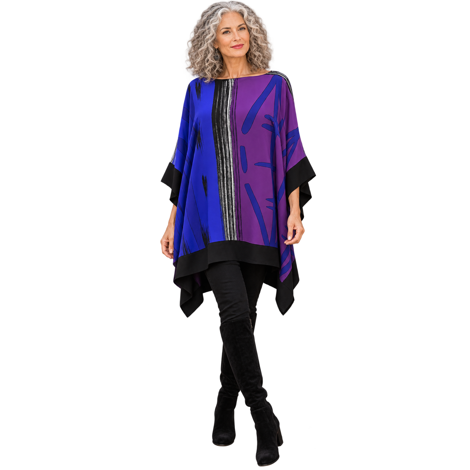 Kay Chapman Tunic, Elia, Why Not, Purple/Blue/Black, OS