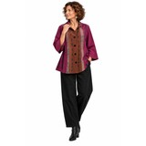 Kay Chapman Shirt, Swing, Splatter, Pink/Rust S