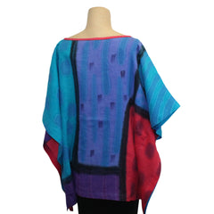 Kay Chapman Tunic, Jerry, Patchwork, Red/Purple/Turquoise, OS