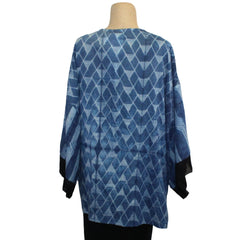 Sudarshan Kimono, Indigo, Hand Block, L/XL