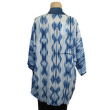 Sudarshan Kimono, Indigo, Hand Blocked, Abstract, M/L