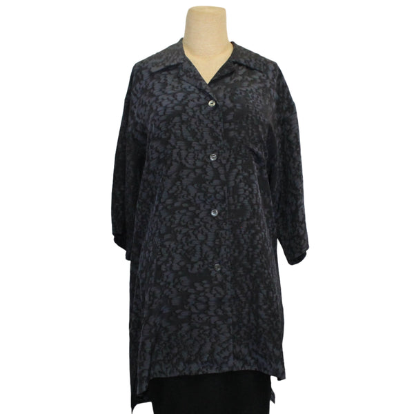 Kiss of the Wolf Blouse, Swing, w/Pockets, Black Mottled