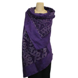 Ock Pop Tok Shawl, Vintage Ikat Purple #06