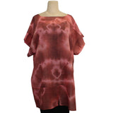 Teri Jo Summer Tunic, Coral/Chestnut, Fits M-XL