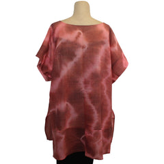 Teri Jo Summer Tunic, Coral/Chestnut, Fits M-XL