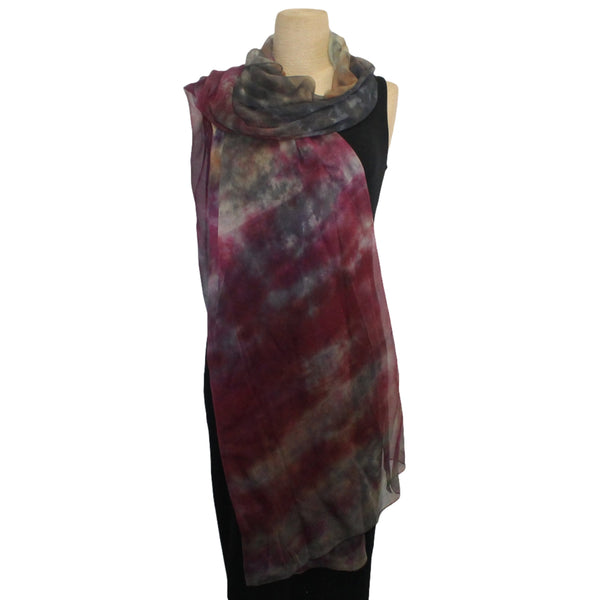 Teri Jo Summer Scarf, Mulberry, Lichen and Blush