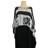 Catherine Bacon Tunic, Mosaic Butterfly, Black/White, Fits M-XL