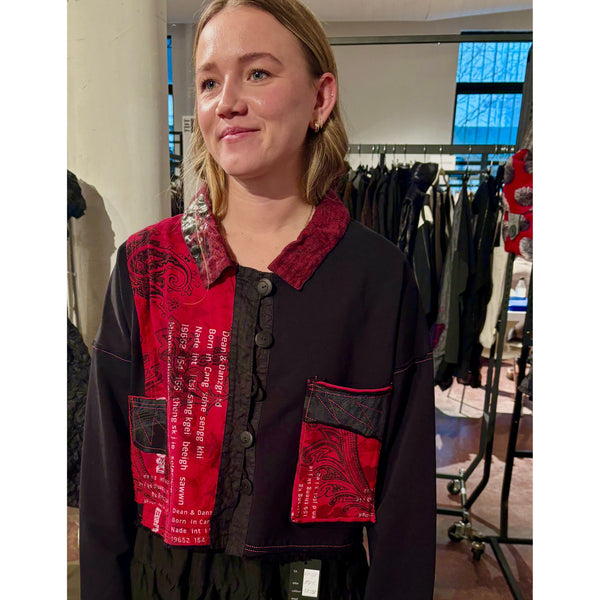 Mara Gibbucci Jacket, Short, Black/Red S/M, ML & L/XL