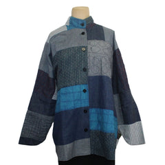 M Square Jacket, Circular, Blue/Grey M/L