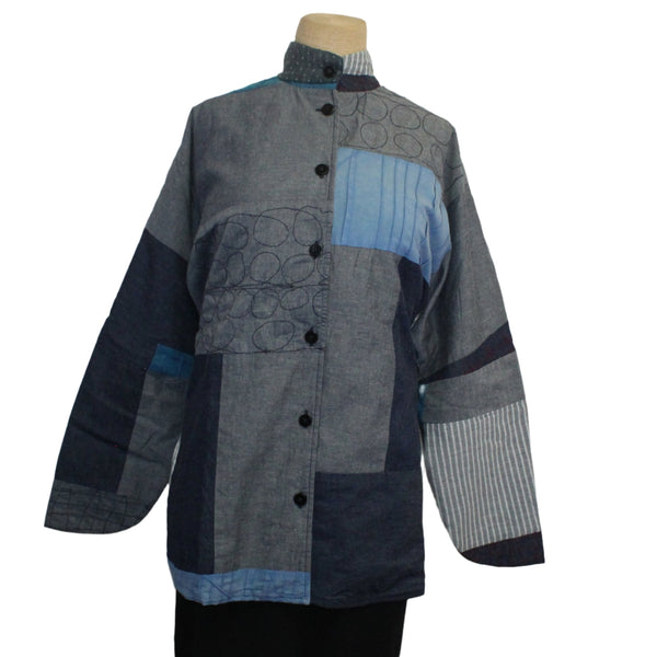 M Square Jacket, Circular, Blue/Grey M/L