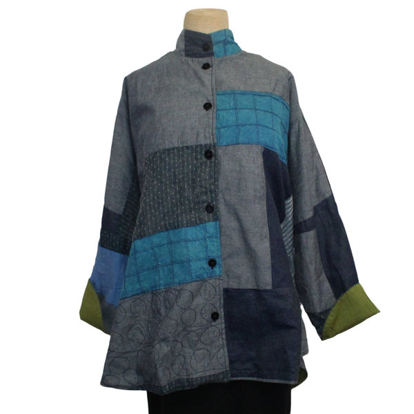 M Square Jacket, Circular, Blue/Grey L/XL