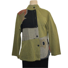 Yaza Jacket, Art Shirt, Mustard/Olive S/M & M/L