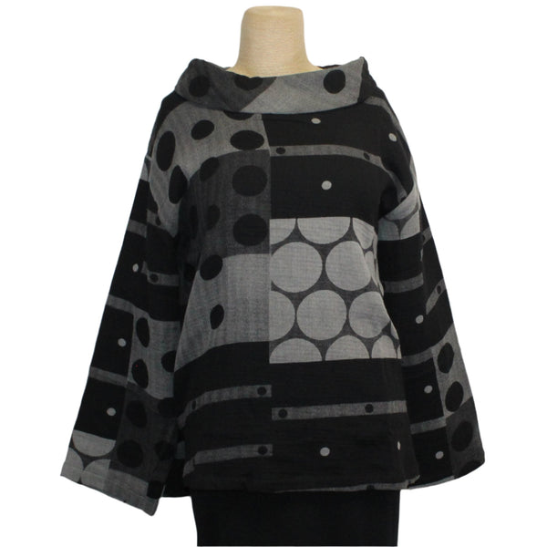 Yaza Tunic, Pullover, Dots, Black S/M