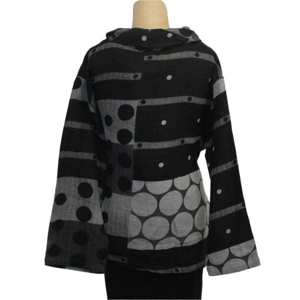 Yaza Tunic, Pullover, Dots, Black S/M