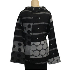 Yaza Tunic, Pullover, Dots, Black S/M & M/L