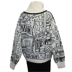 IVKO Jacket, Bomber, Favela Pattern, Off White/Black S/M & L