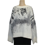 IVKO Sweater, O Neck, Favela Pattern, White/Black S & M