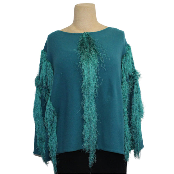 Pier Antonio Gaspari Pullover, Intarsia, Turquoise, M/L