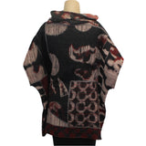 Yaza Pullover, Shangrila Reversible, Black/Taupe/Maroon, Fits M-XL