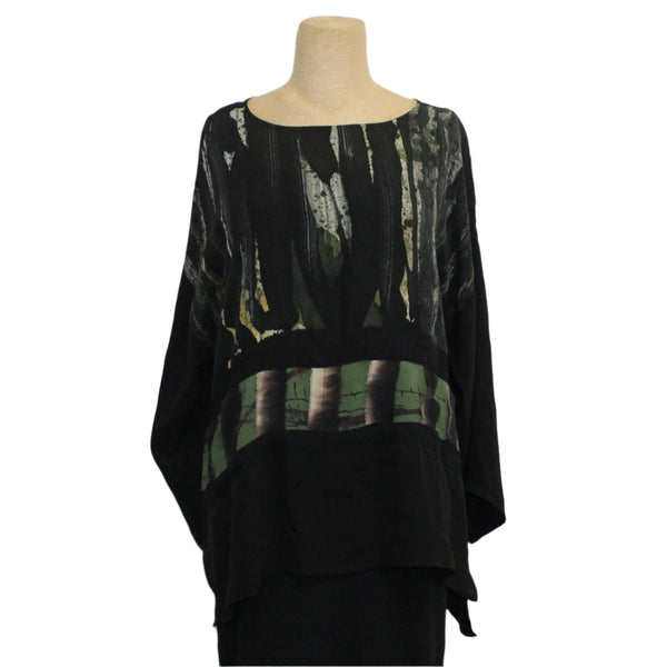 Catherine Bacon Pullover, Mosaic, Black/Green, M