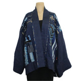 Catherine Bacon Kimono, Mosaic, Indigo, Fits M-XL