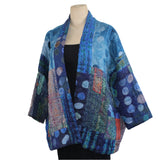 Neeru Kumar Jacket, Patch, Blue/Multi-Color S/M